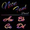 3D Neon Led Font. Liquid Matte Rounded Type. Tube Hand-Drawn Lettering. Multicolor Ultraviolet Colors. 3D render of