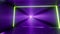 3d neon tunnel Futuristic laser background Purple pink blue ultraviolet Led lamp