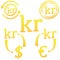 3D Norwegian krone currency symbol icon