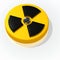 3D Nuclear radioactive radiation sign.