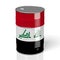 3D oil barrel, flag of Iraq