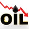 3d oil price drop concept