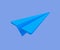 3d online message sending. Online chatting icon. quick and fast online communication. Paper rocket icon.