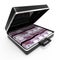 3d Open briefcase full of Euro notes
