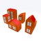 3D Orange Buildings