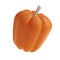 3d orange realistic pumpkin rendering icon in cartoon style. Design element for Thanksgiving Day autumn holiday