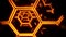 3D Orange Sci-Fi Neon Hexagons VJ Loop Motion Background