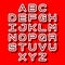 3D Outline Font and Alphabet. Vector alphabet letters.