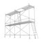 3D outline scaffold. Vector rendering of 3d