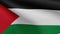 3D, Palestinian flag waving on wind. Palestine banner blowing soft silk