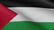 3D, Palestinian flag waving on wind. Palestine banner blowing soft silk.