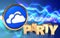 3d party sign clouds symbol