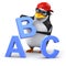 3d Penguin alphabet