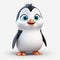 3d Penguin Cartoon Image - High Resolution Pixar-style Penguin Illustration
