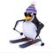 3d Penguin goes skiing