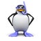 3d Penguin snorkel diver