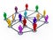 3d people business communication network