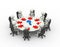 3d people business meeting conference table