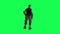 3d people in chroma key background isolated Astronaut man watching and walking a