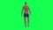 3d people in chroma key background isolated Athletic man walking and going for s