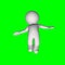 3D people - lose balance - green screen