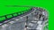 3d people in Sci fi tonnel. Traffic. Concept of future. Green screen footage. Realistic 4K animation.