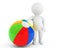 3d person with a beach ball