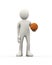 3d person holding an orange basketball ball