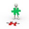 3d person holding puzzle solution piece