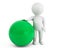 3d person with pilates exercise ball