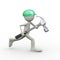 3d person running with claw hammer