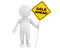 3d person with Sale Ahead traffic sign