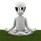 3d person sitting in a lotus position.