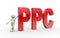 3d person standing with ppc pay per click