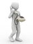 3d person with telephone