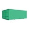 3d perspective green cargo container shipping freight isolated t