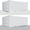 3d perspective white cargo container shipping freight isolated t