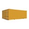 3d perspective yellow cargo container shipping freight isolated