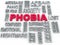 3d Phobia symbol conceptual design on white. Anxiety di