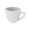 3d photo realistic white cup icon mockup. Design Template for Mock Up. ceramic clean white mug with a matte effect isolated