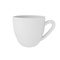 3d photo realistic white cup icon mockup. Design Template for Mock Up. ceramic clean white mug with a matte effect isolated