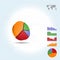 3D Pie Graph for infography Vector