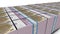 3D Pile of 100 Macedonia Denari Money banknote