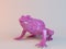 3D pink low poly (frog)