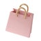 3D Pink Shopping Bag icon Isolated. Render Gift Bag. Online or Retail Shopping Symbol. Fashion Woman Handbag