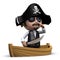 3d Pirate in a dinghy ahoy!