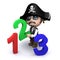 3d Pirate learns how to count