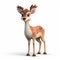 3d Pixar Deer: Cute Cartoon Character In High-resolution Style