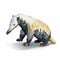 3d Pixel Cartoon Anteater: Playful Animal Art In Pbr Style