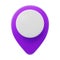 3d plastic Maps pin. Realistic geotag icon